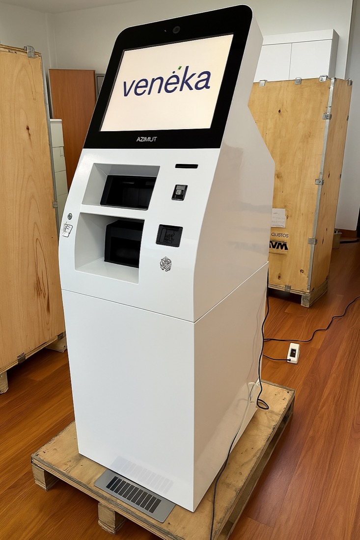 Veneka-branded self-service kiosk